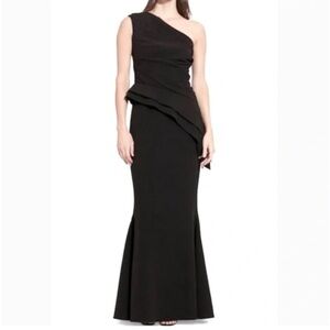 Ralph Lauren Sophisticated Black One-Shoulder Dress